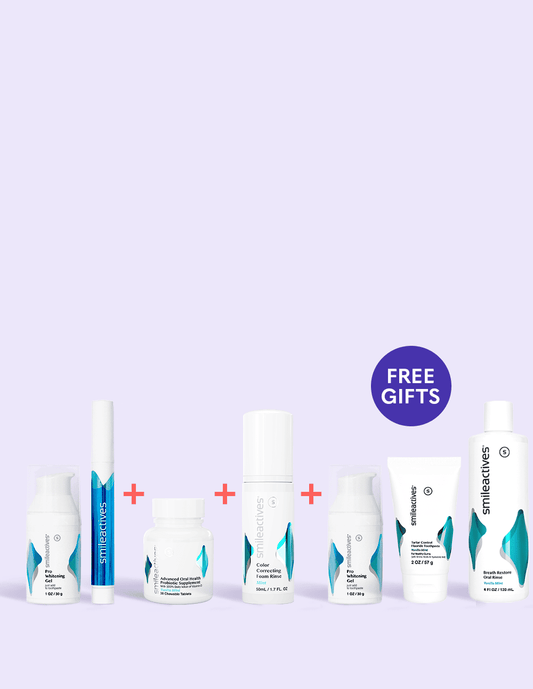 Whitening Power Kit + Advanced Probiotic + Color Correcting Foam Rinse