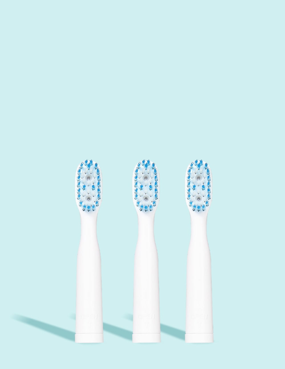 Vibrite® BLUE LED Light Toothbrush Replacement Brush Heads (Set of 3)