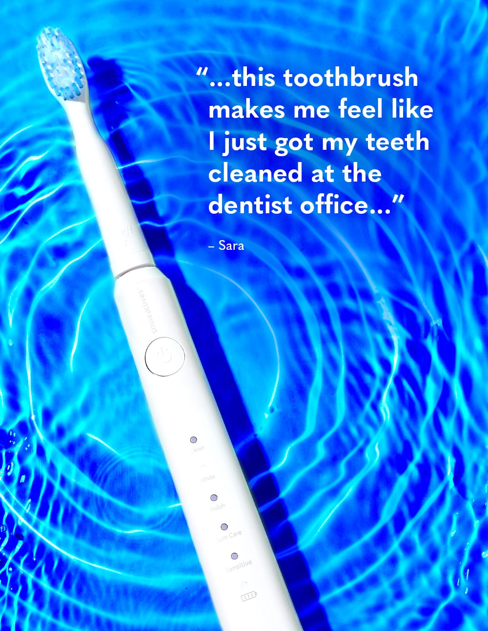Vibrite® BLUE Sonic Blue LED Light Whitening Toothbrush